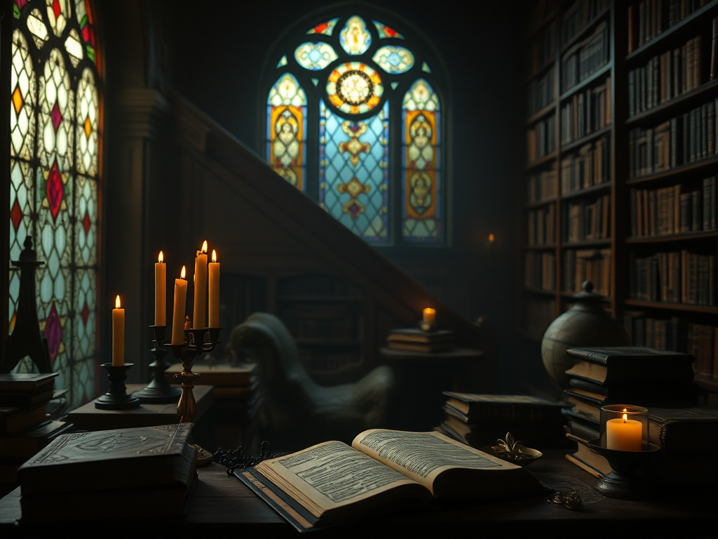 occult symbols in library